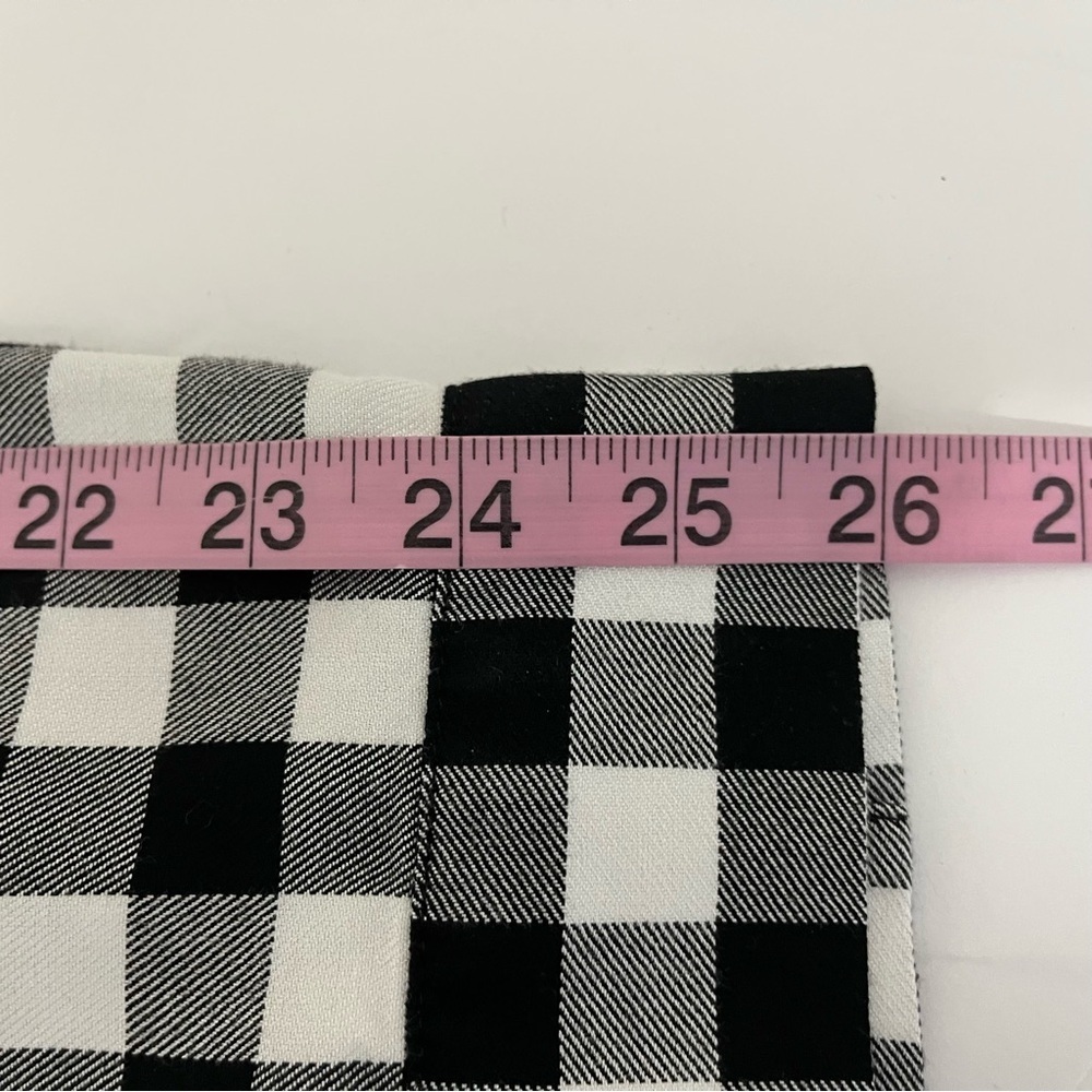 Madewell Black White Buffalo Check Wrap Long Sleeve Top - Picture 13 of 13